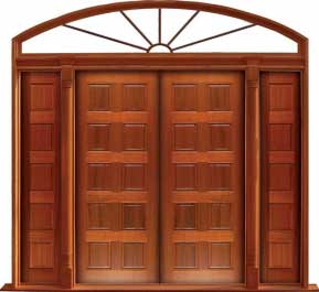 10 panel: single door + sidelight on left