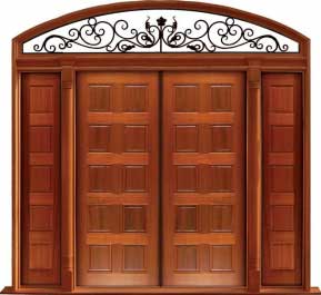 10 panel: single door + sidelight on left