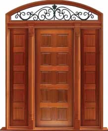 10 panel: single door + sidelight on left
