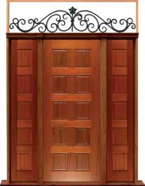 10 panel: single door + sidelight on left