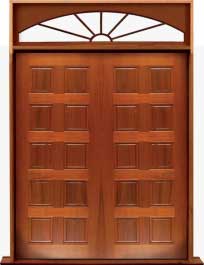 10 panel: single door + sidelight on left