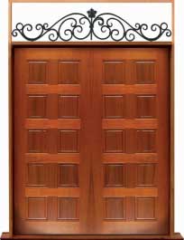 10 panel: single door + sidelight on left