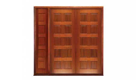 10 panel: double door + sidelight on left