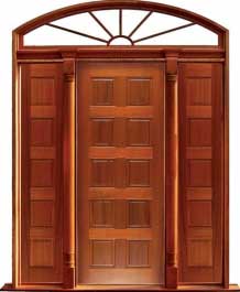 10 panel: single door + sidelight on left