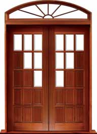 15 panel diagonal: double door