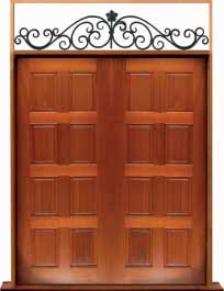 8 panel: single door + sidelight on left