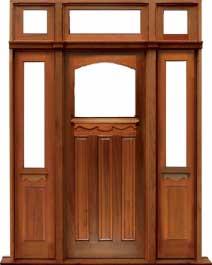 federation archtop: single door + sidelight on right