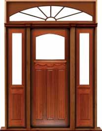 federation archtop: single door + sidelight on right