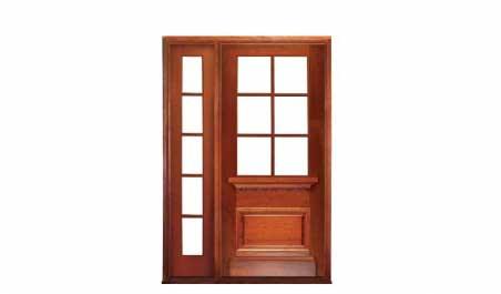 hampshire 6 light: single door + sidelight on left