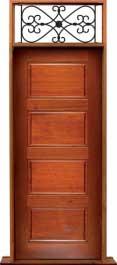 horizontal 4 panel: single door + sidelight on left