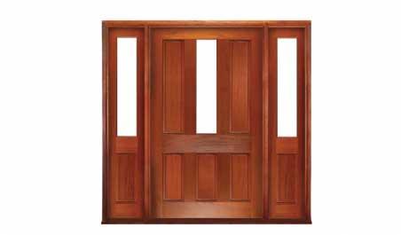 center glazed vermont pivot: single door +  two sidelights