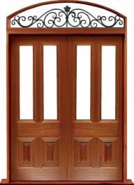 glazed cricket bat: single door + sidelight on left
