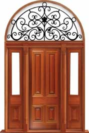 cricket bat: single door + sidelight on right