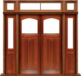 federation archtop: single door + sidelight on right