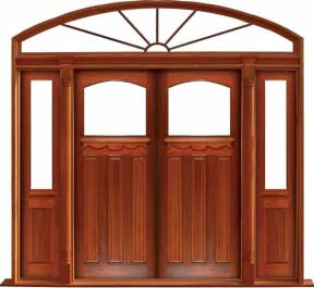 federation archtop: single door + sidelight on right