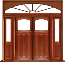 federation archtop: single door + sidelight on right
