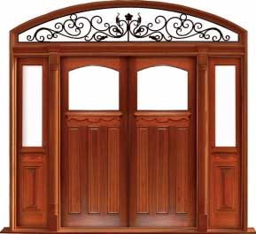 federation archtop: single door + sidelight on right