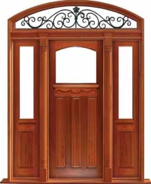 federation archtop: single door + sidelight on right