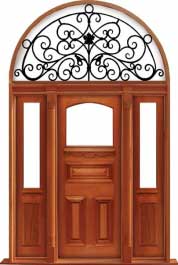 federation archtop: single door + sidelight on right