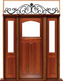 federation archtop: single door + sidelight on right