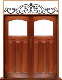 federation archtop: single door + sidelight on right