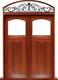 federation archtop: single door + sidelight on right
