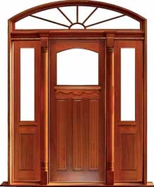 federation archtop: single door + sidelight on right