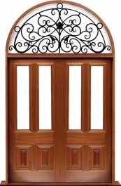glazed cricket bat: single door + sidelight on left