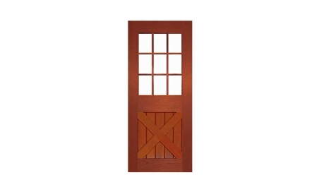 hampton cross brace 9 light: door only