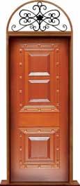 mediterranean: single door + sidelight on left