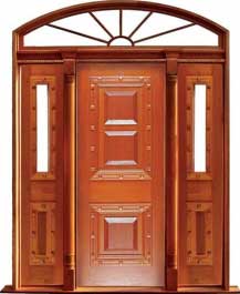 mediterranean: single door + sidelight on left