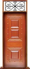 mediterranean: single door + sidelight on left