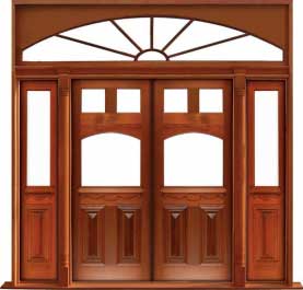 queen anne: double door +  two sidelights