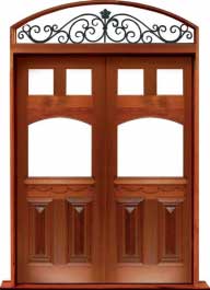 queen anne: double door +  two sidelights