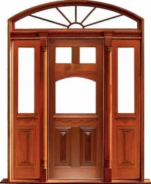 queen anne: double door +  two sidelights