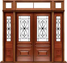 sovereign iron: single door + sidelight on right