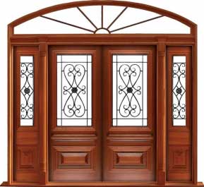 sovereign iron: single door + sidelight on right